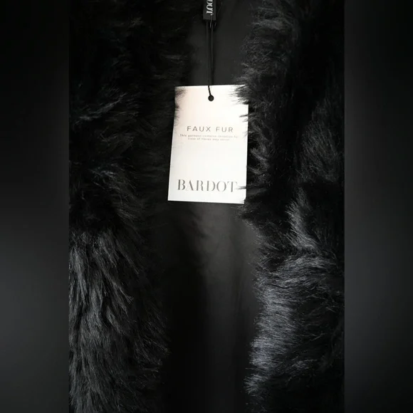 Bardot Faux Fur Mob Wife Coat NWT
